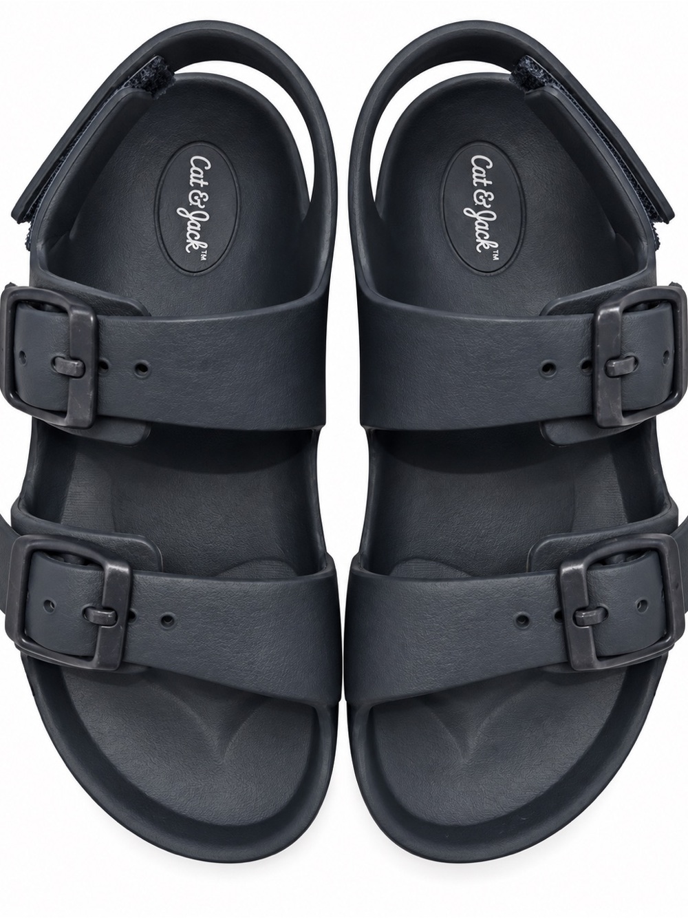 Cat & Jack Black Double-Strap Kids Sandals